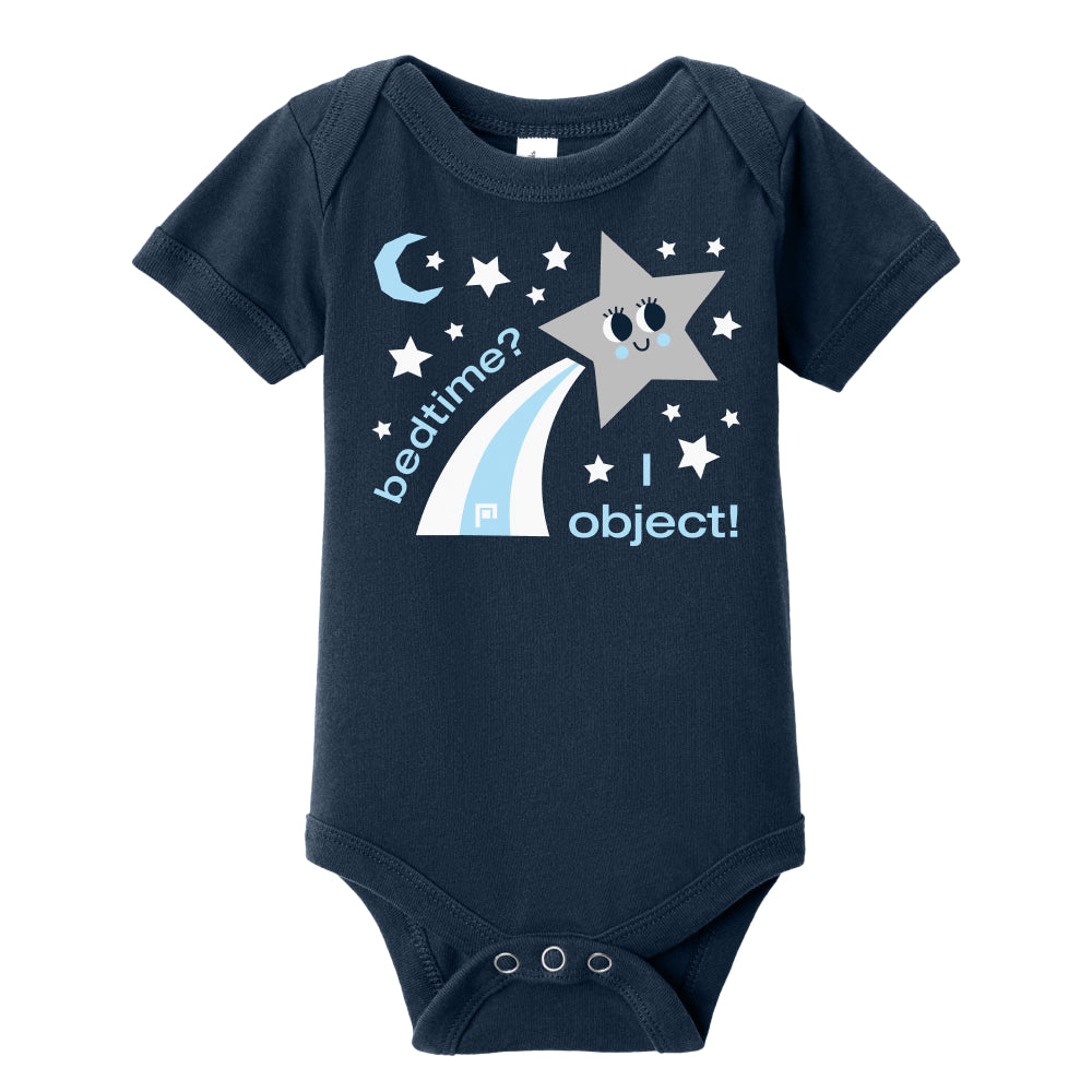 "Bedtime? I Object!" Baby Onsie