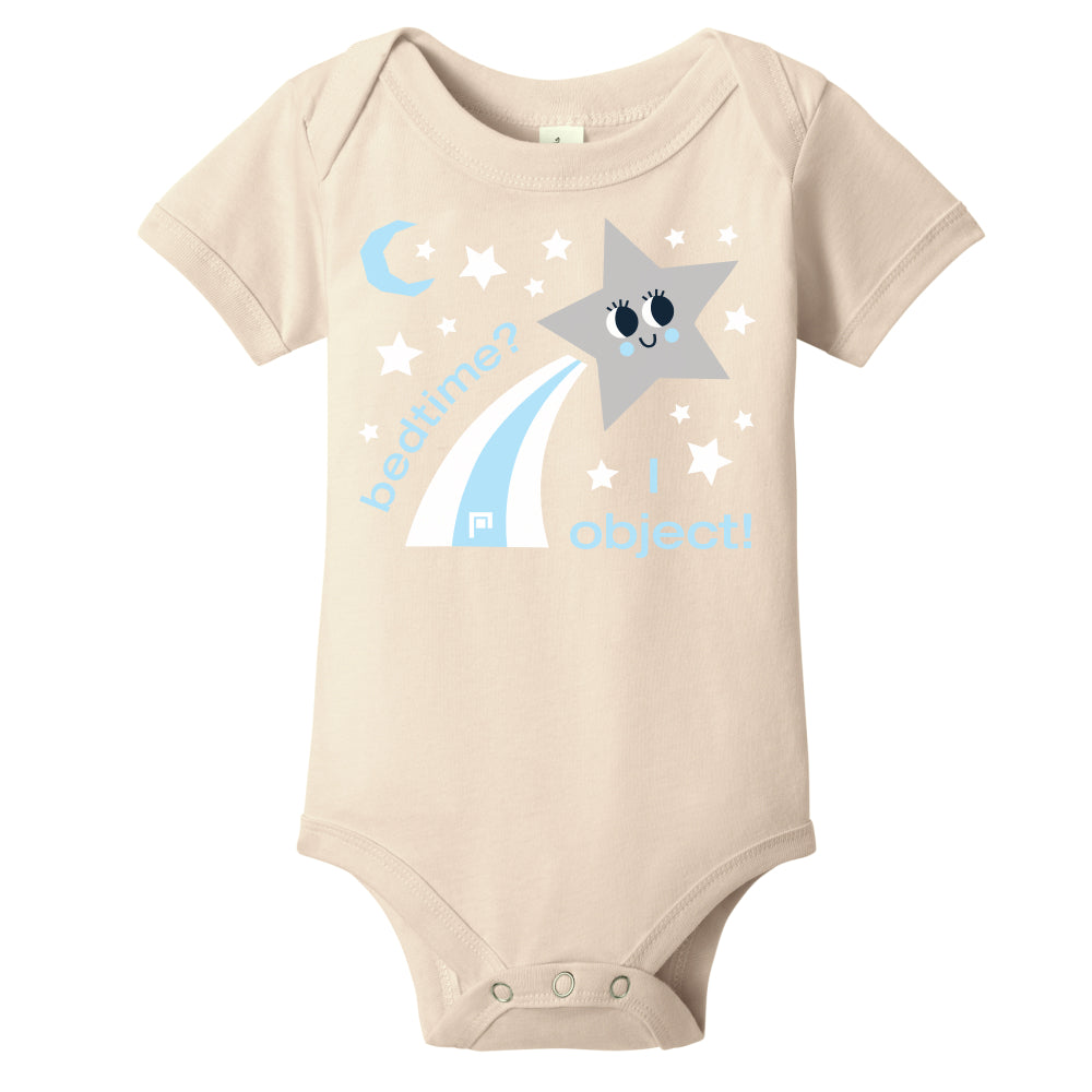 "Bedtime? I Object!" Baby Onsie